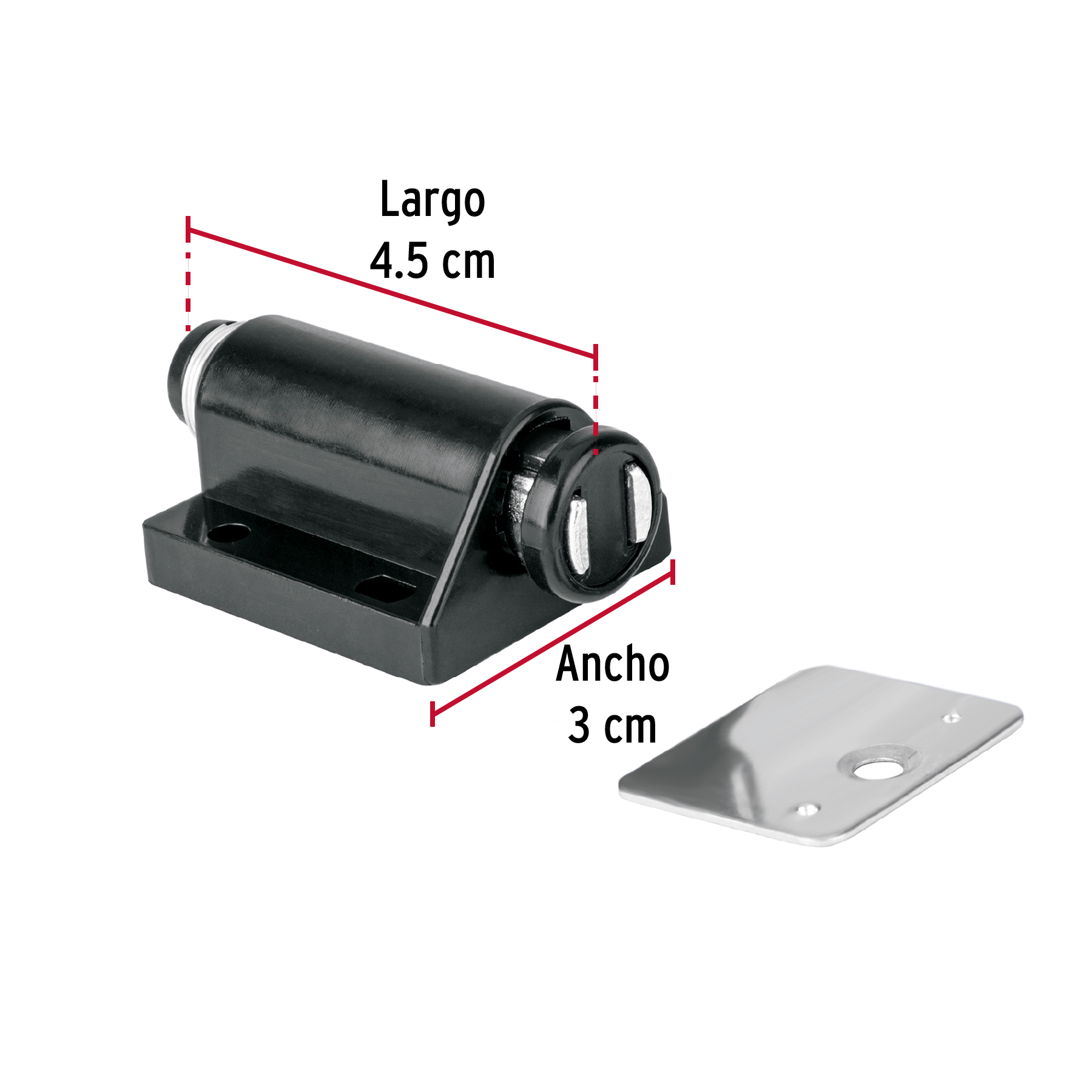 Piston Magntico para Puerta Cajon, Negro. Hermex - Image 8