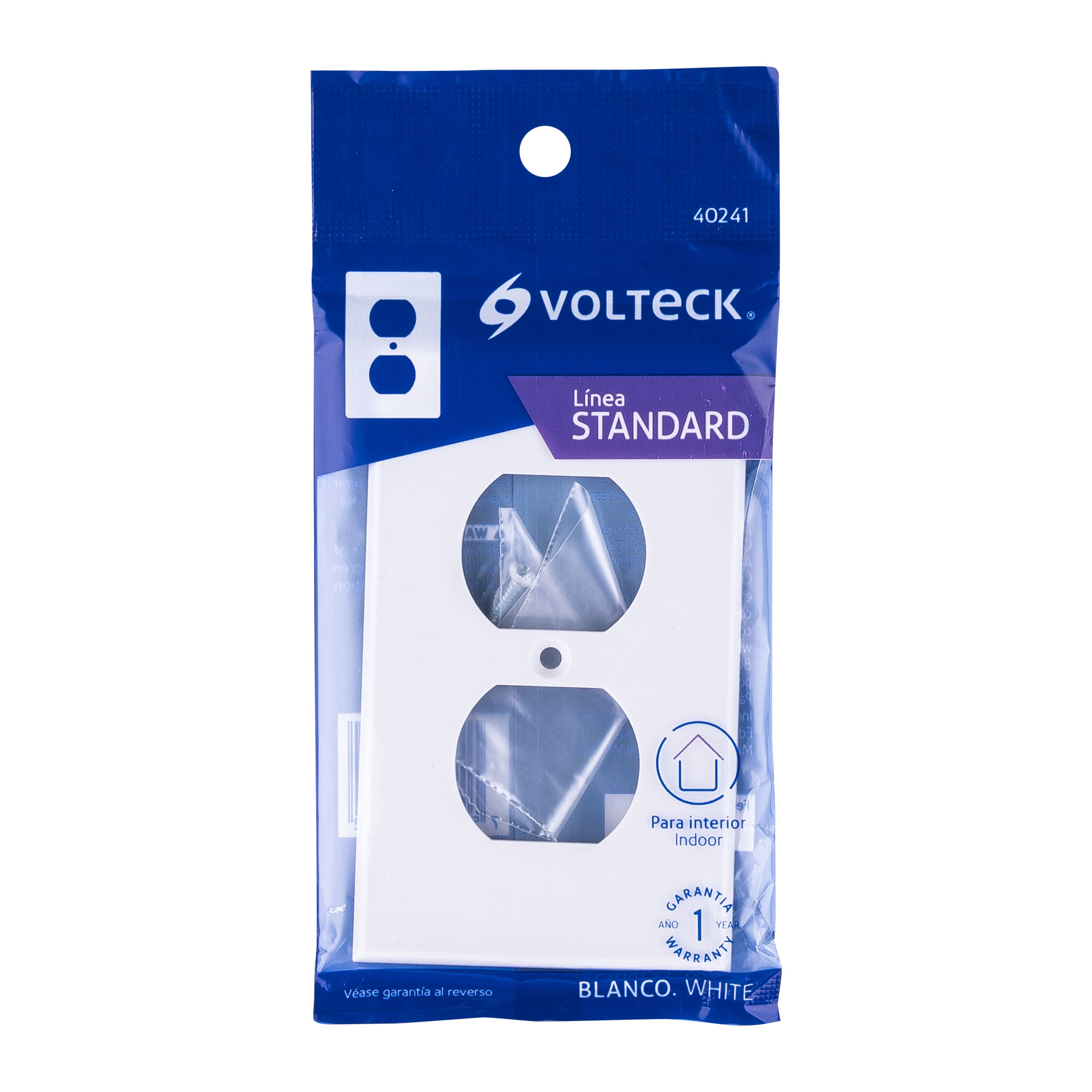 Placa de Abs Duplex, Standard, Blanco Volteck - Image 5