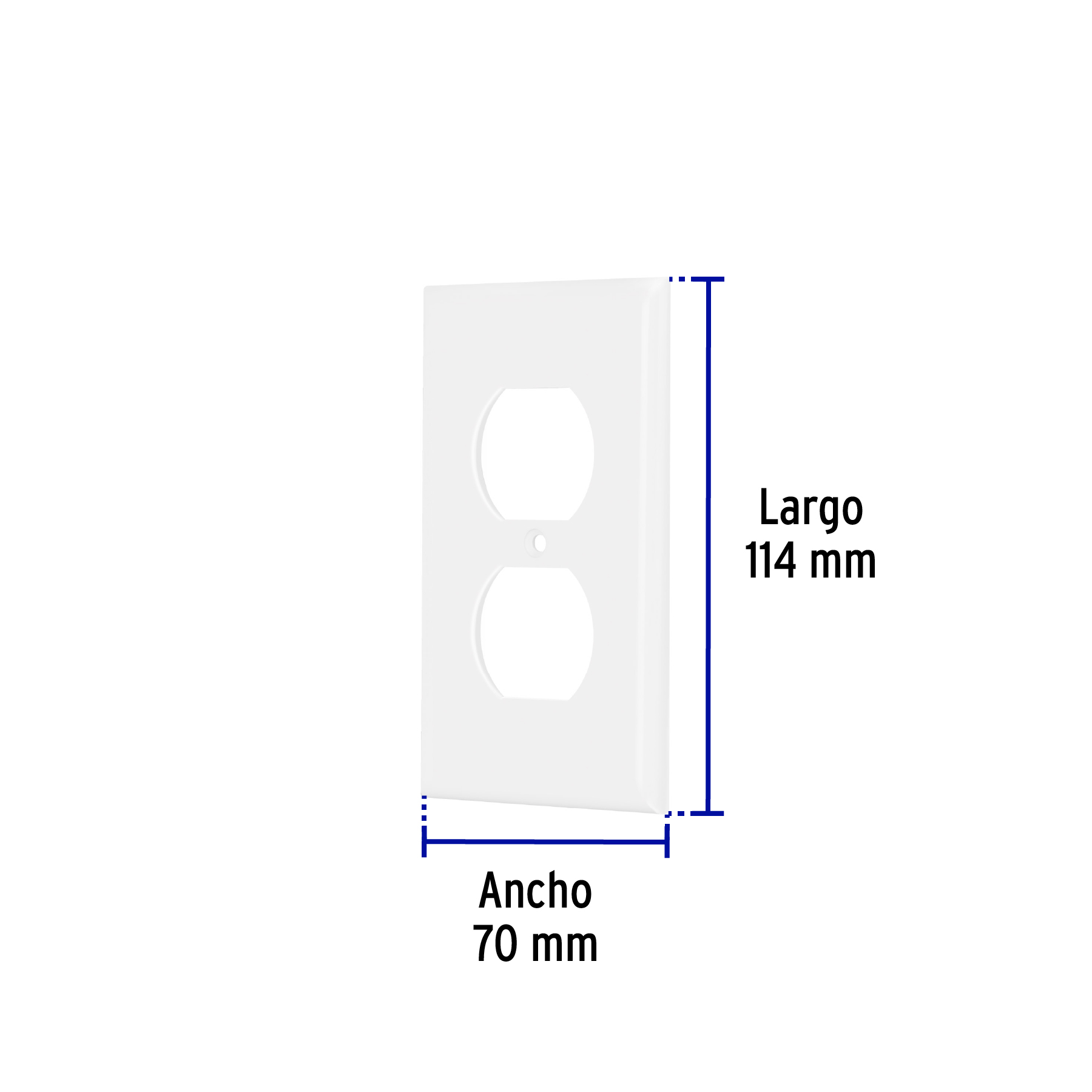 Placa de Abs Duplex, Standard, Blanco Volteck - Image 7
