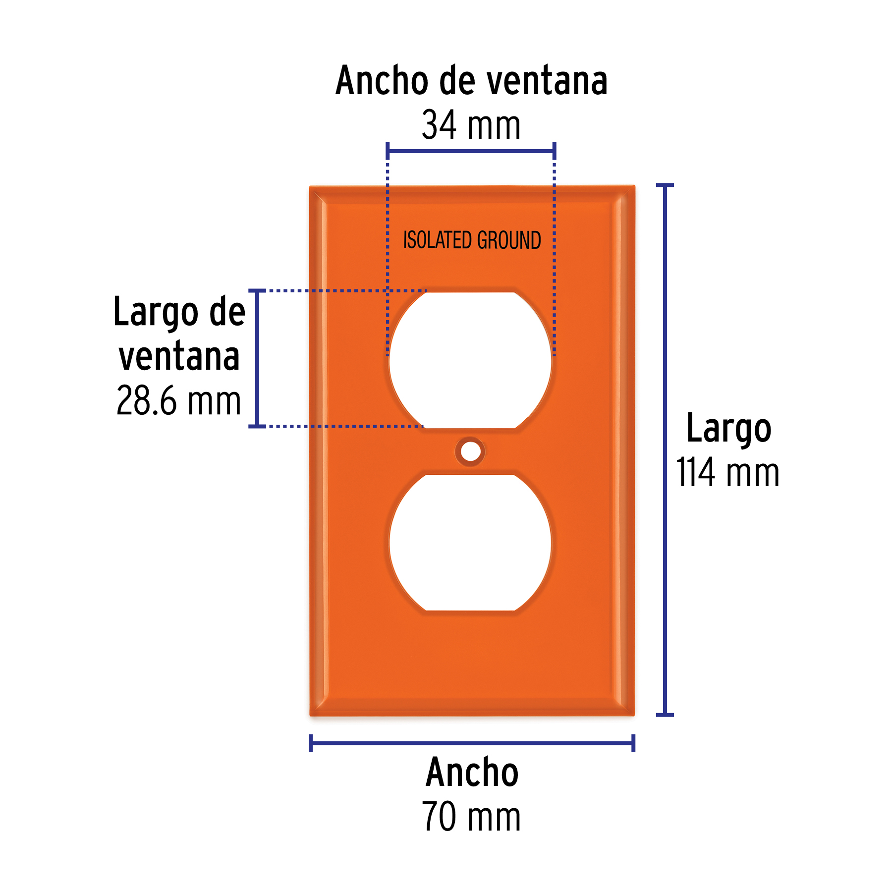 Placa para Contacto Duplex Tierra Aislada, Lnea Estndar - Image 7
