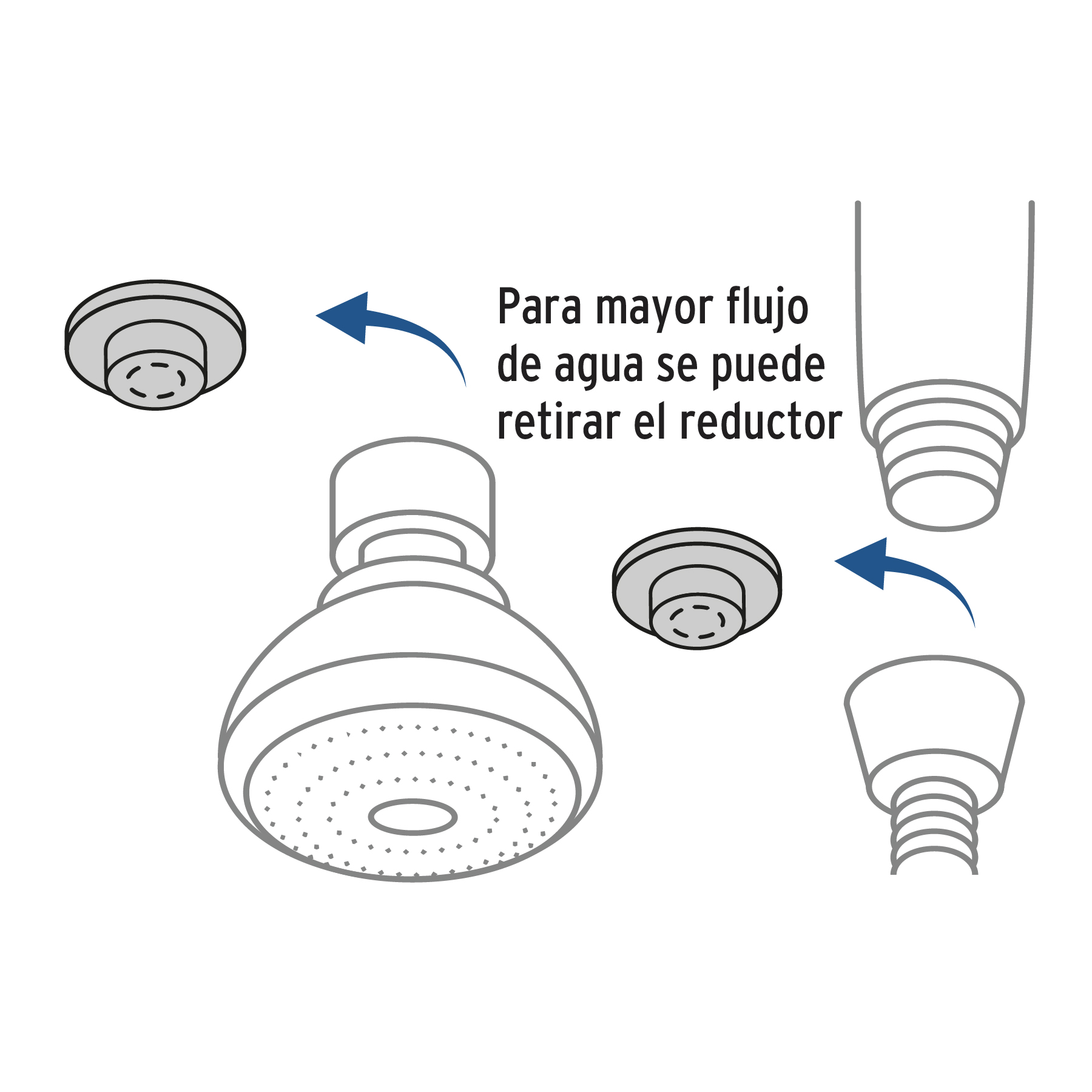 Regadera Doble Fija y Telfono 3-1/4", 5 Funciones, Aqua - Image 7
