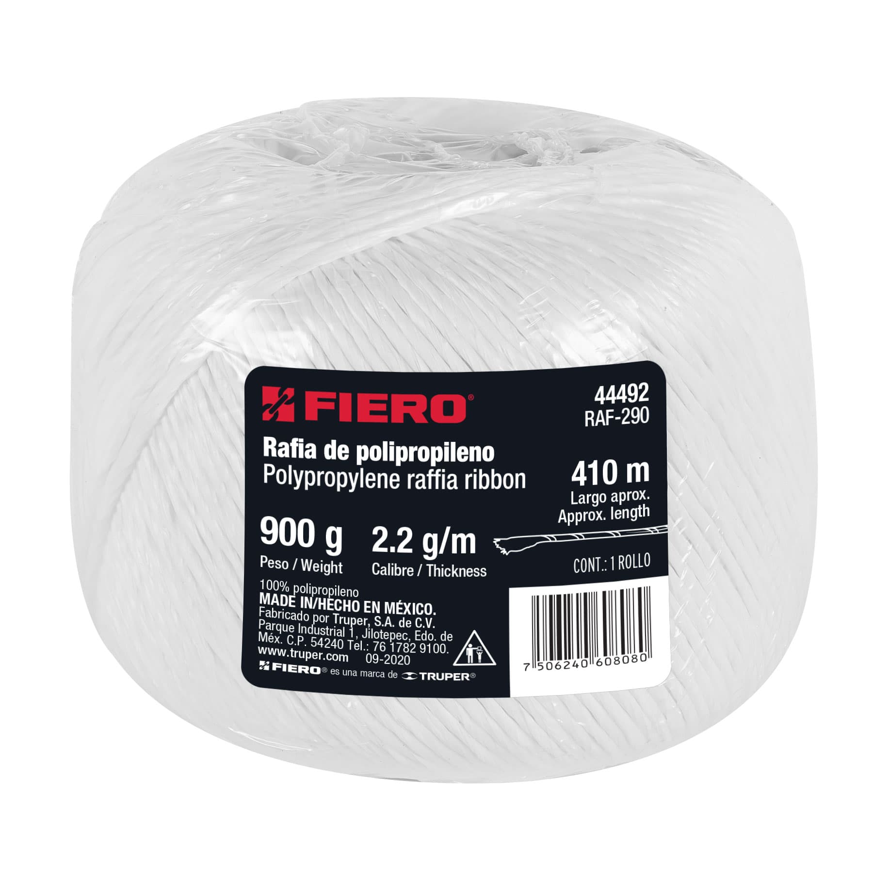 Rollo de Rafia de 410 M Color Blanco Calibre 2.2 G/m, Fiero - Image 5