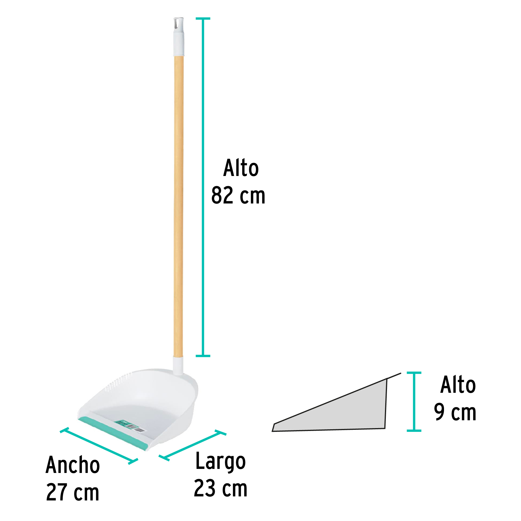 Recogedor Plastico con Bastn de Madera, Klintek - Image 5
