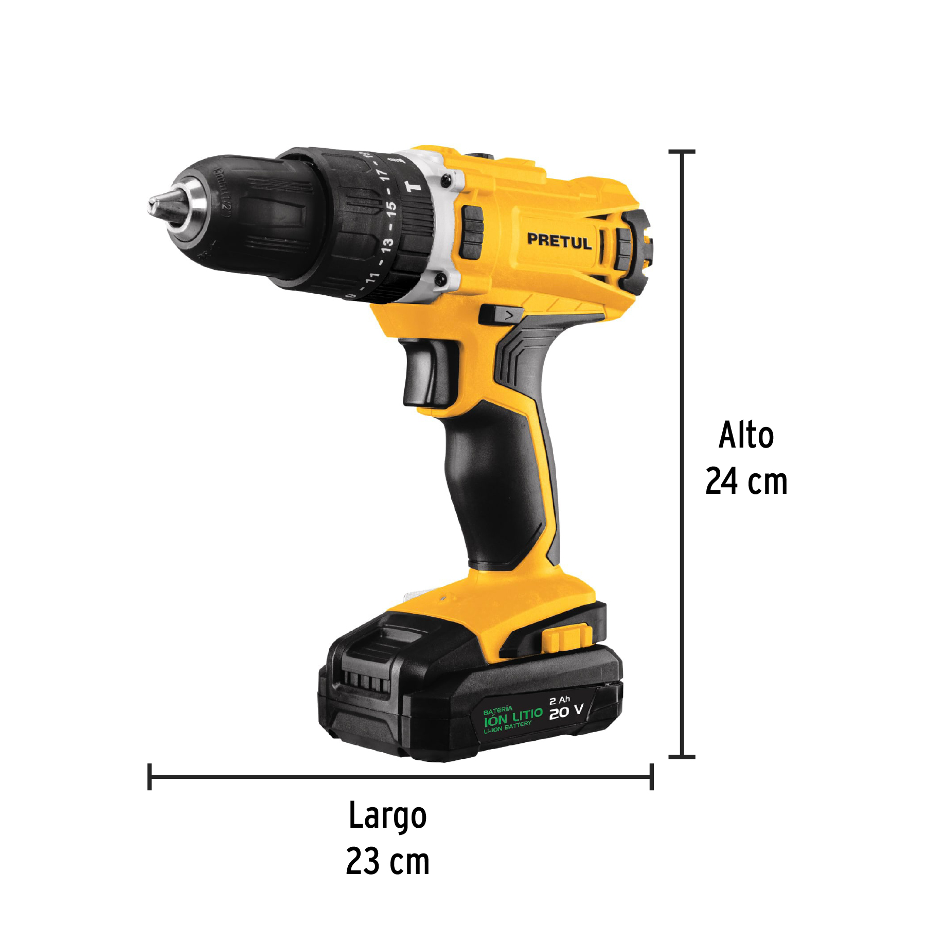 Kit Rotomartillo/destornillador 1/2", 20v, 32 Acc., Pretul - Image 7