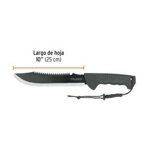 Machete Doble Filo 10", Cacha Inyectada, con Funda, Truper