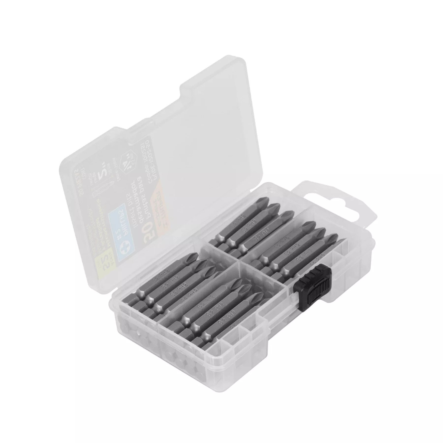 Estuche con 50 Puntas de Cruz PH2 de Impacto Largo 2