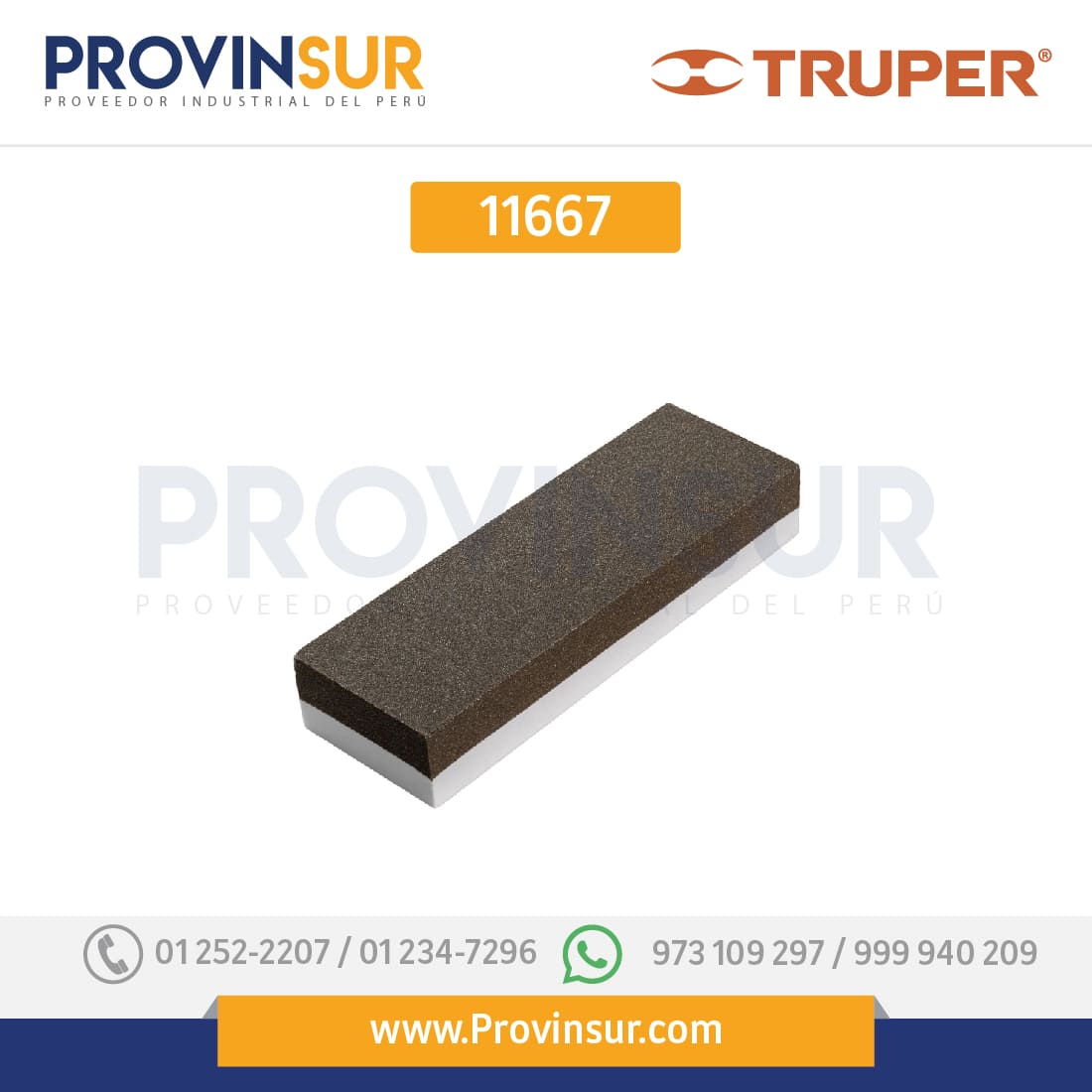 Piedra para Asentar 200 Mm, Doble Grano 150 y 240, Truper