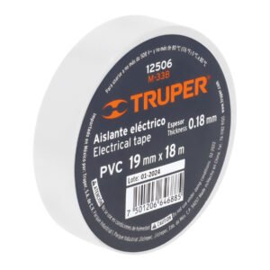 Cinta de Aislar de 18 M X 19 Mm, Blanca, Truper