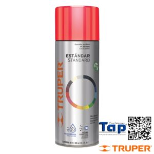 Pintura en Aerosol, Rojo Seguridad, Bote Esbelto, 400 Ml
