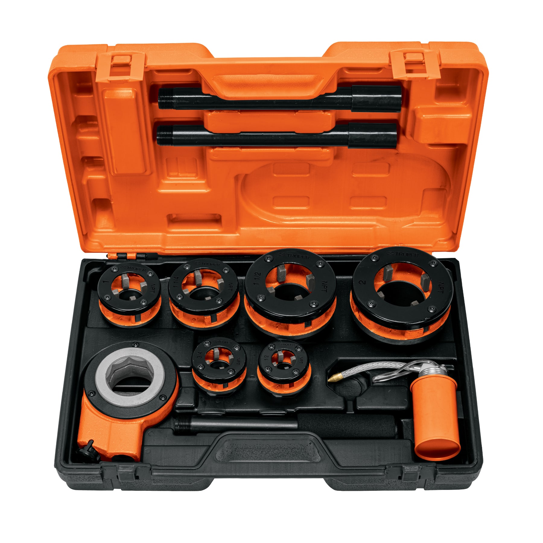 Juego de 9 Tarrajas para Tubo de 1/2" A 2", Truper