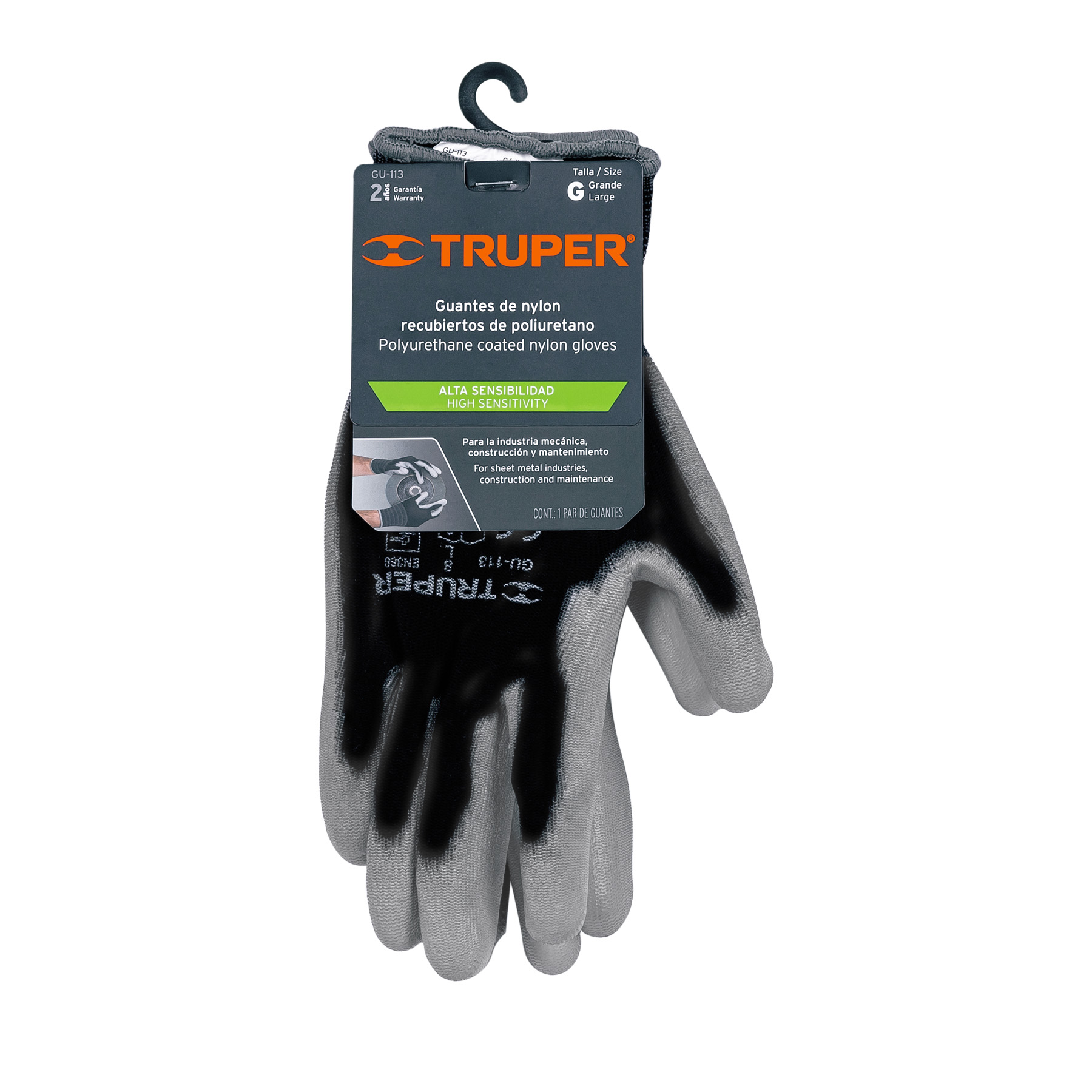 Guantes de Nylon Recubiertos de Poliuretano, G, Truper