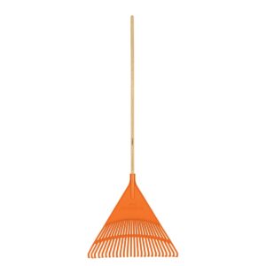 Escoba Plastica para Jardn, Rgida, 26 Dientes, Mango 48