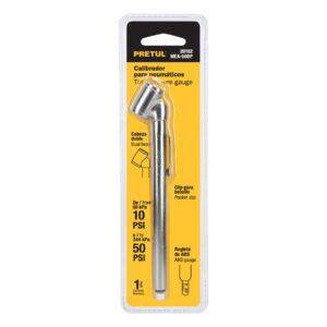 Calibrador de Presion 50 Psi, Cabeza Doble, Pretul