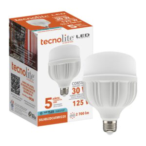 Lampara LED Pares 30W Luz Fría E27 2700LM 100-240V 6500K