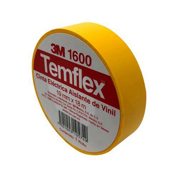 Cinta Temflex 1600 3M Amarilla