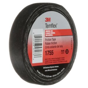 Cinta de Tela y Hule Tenflex 1755 3/4"x60", 0.19mmx18m 3M