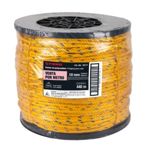 Metro de Cuerda Amarilla de Polipropileno 10mm, Carrete 440M