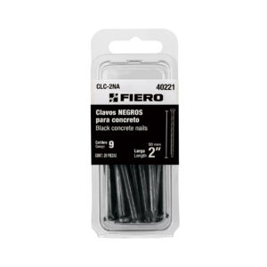 Blíster con 20 Clavos Negros para Concreto 2", Fiero