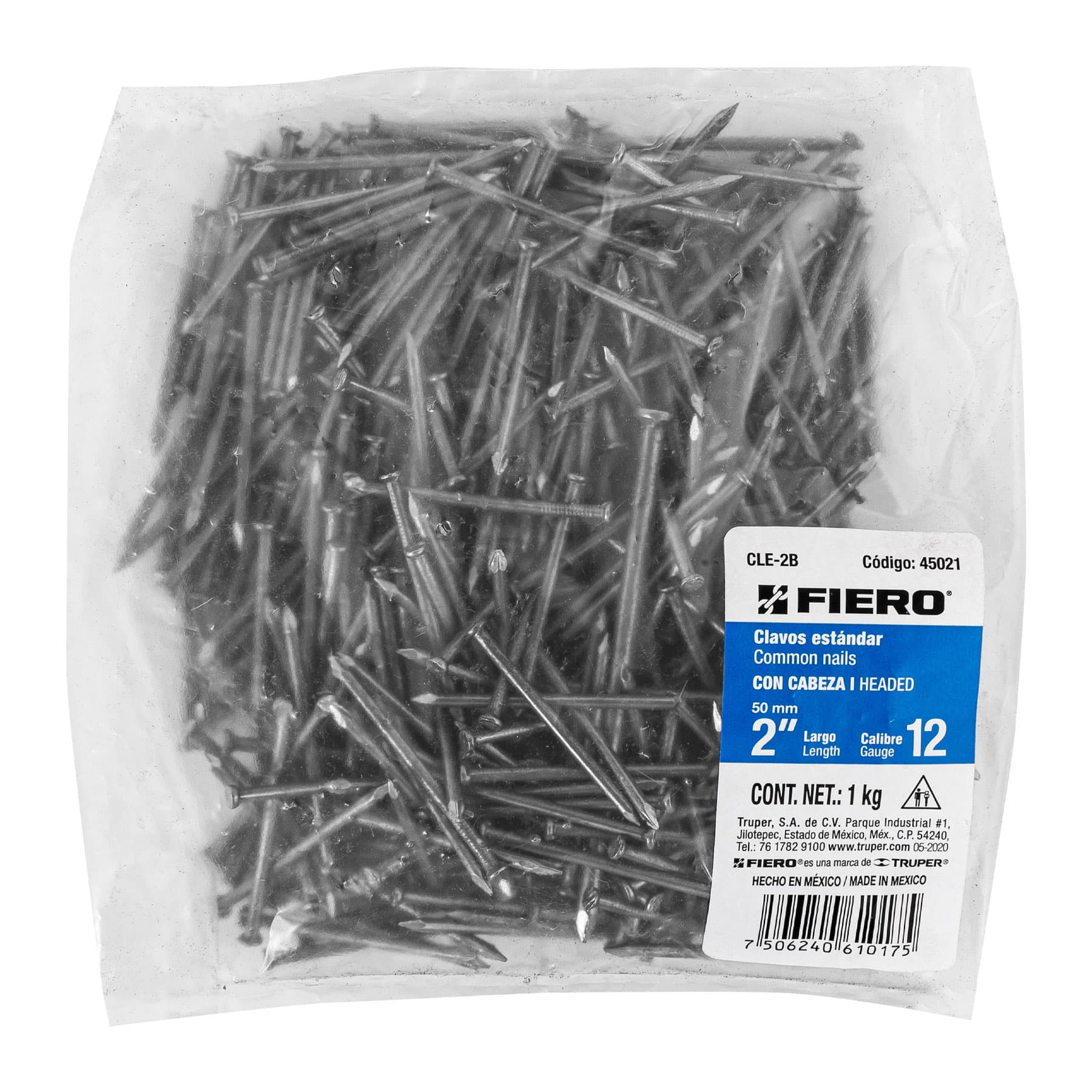 Blíster con 35 Clavos Estndar 2" con Cabeza, Fiero