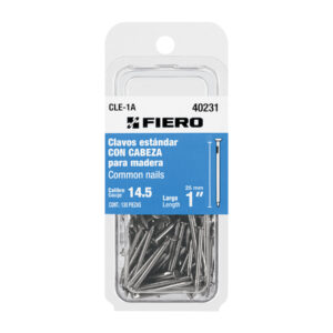 Blíster con 130 Clavos Estandar 1" con Cabeza, Fiero