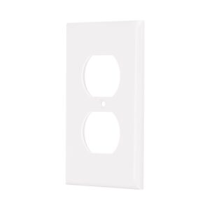 Placa de Abs Duplex, Standard, Blanco Volteck