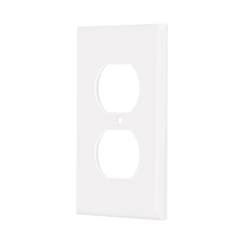 Placa de Abs Duplex, Standard, Blanco Volteck