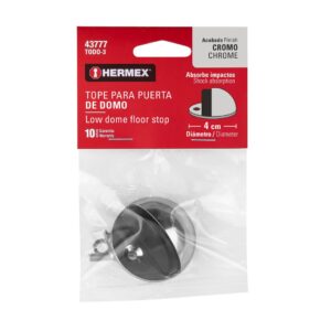 Tope Tipo Domo para Puerta, Acabado Cromo, Hermex