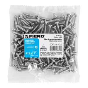 Bolsa con 100 Pijas para Lamina, #12 X 1-1/2", Fiero