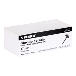 Caja con 500 Clavillos Dorados de 17 Mm, Fiero