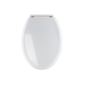 Asiento Alargado para Wc One Piece, Cierre Lento, Blanco, Aqua