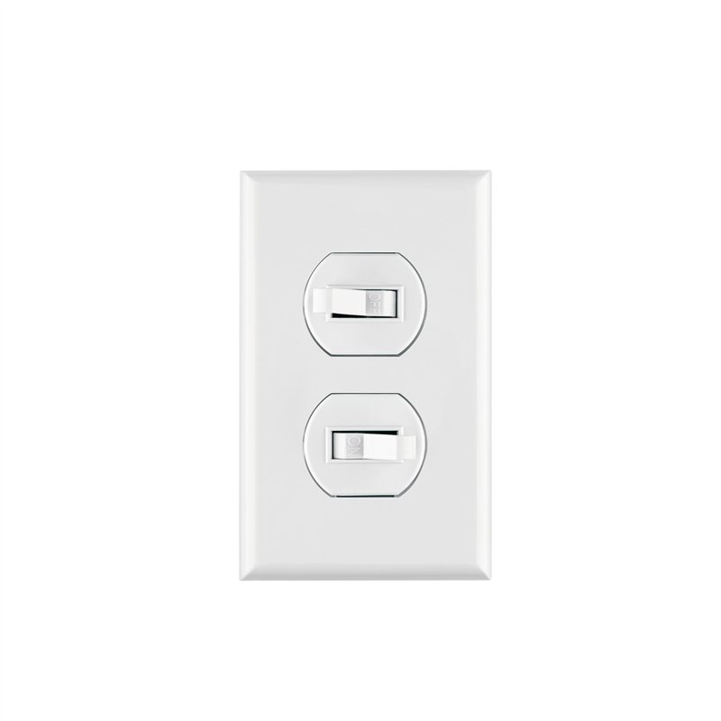 Placa Armada 2 Interruptores Sencillo,blanca, Lnea Standard