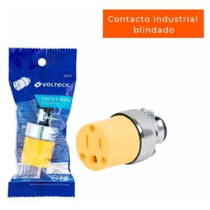 Contacto Industrial Blindado Aterrizado, 2 Polos+tierra