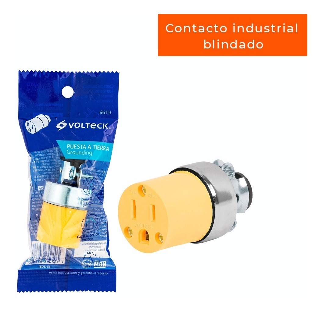 Contacto Industrial Blindado Aterrizado, 2 Polos+tierra