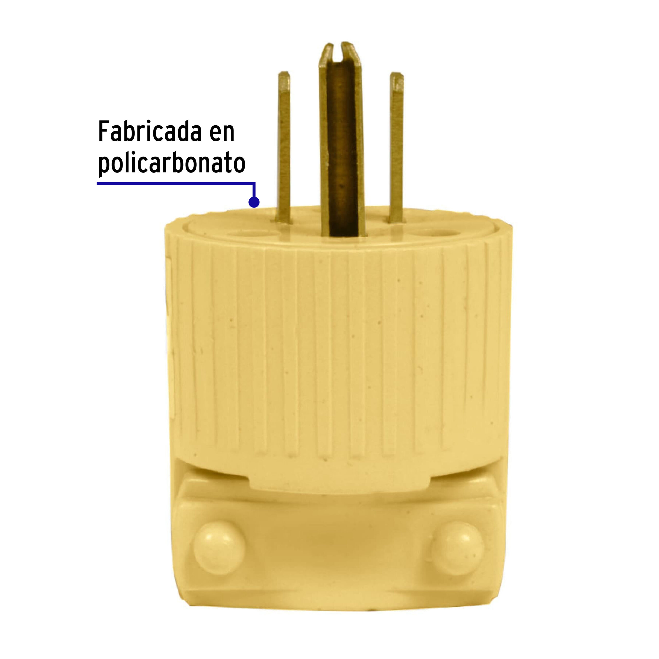 Clavija Industrial Plastica Aterrizada, 2 Polos+tierra