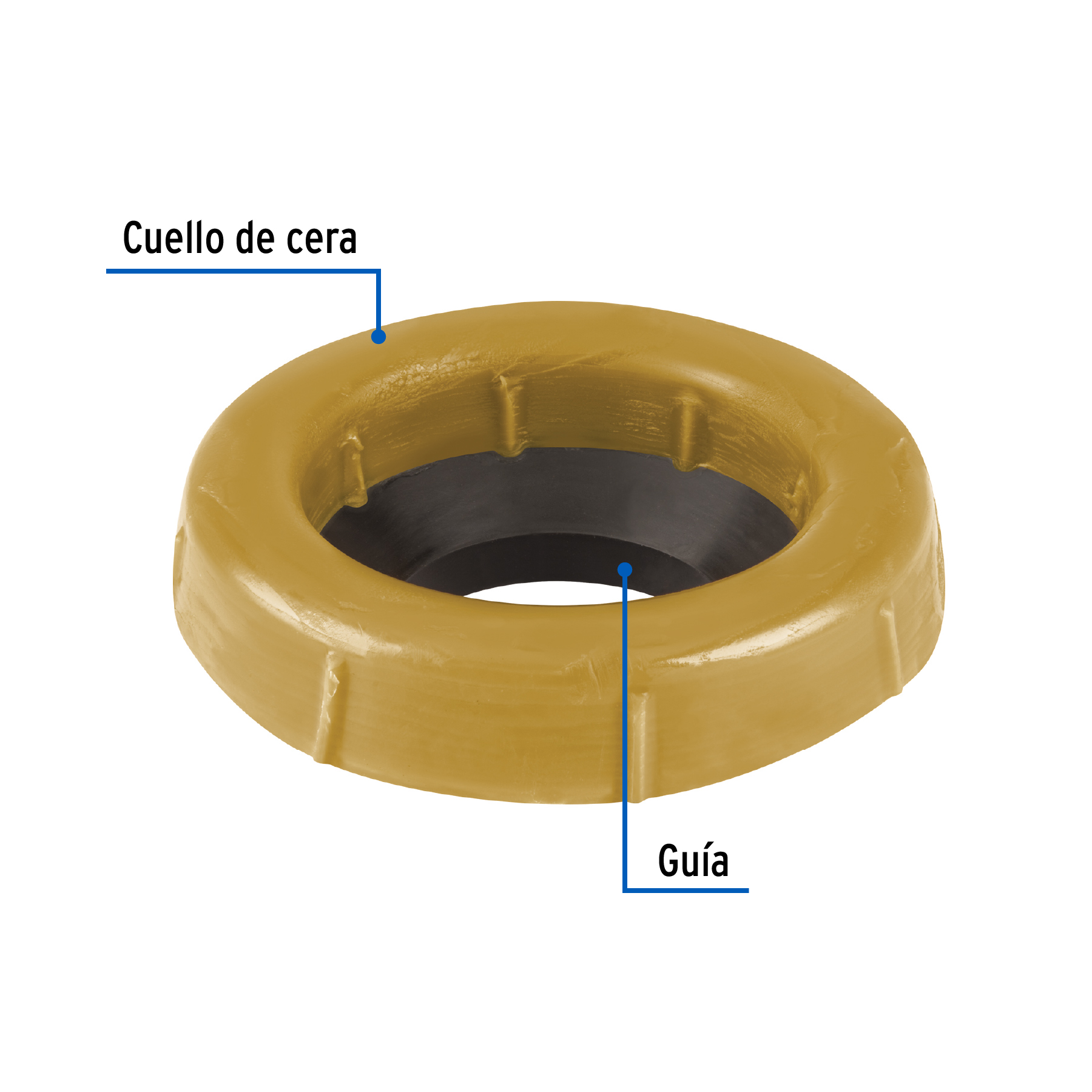Cuello de Cera con Guía para Wc, Robusto, 250 G, Foset