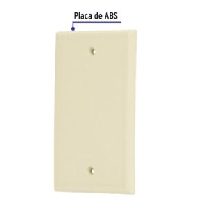 Placa de Abs Duplex, Standard, Marfil, Volteck