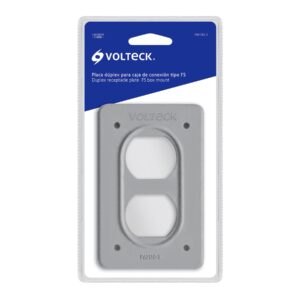 Placa Tipo Fs, Doble, de Sobreponer, Volteck