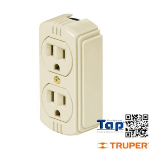 Contacto de Sobreponer Duplex, 2 Polos+tierra A Granel