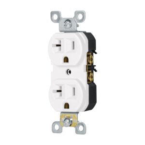 Contacto Duplex, 2 Polos 3 Hilos, 20 A, Standard, Blanco