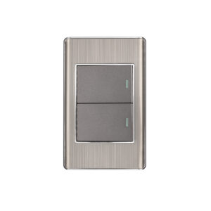Placa Armada Acero 1 Interruptor y 1 de 3VAS 1.5md,lisboa