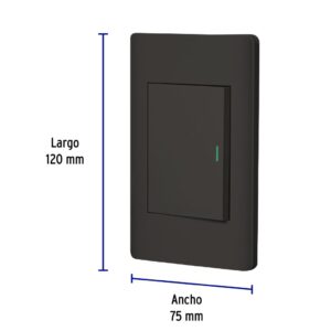 Placa Armada Negra 1 Interruptor 3 Mdulos, Lisboa, Volteck