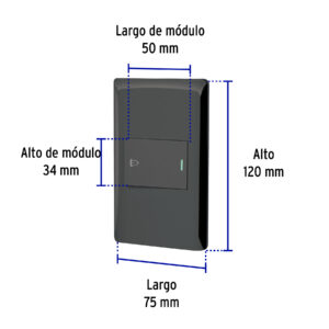 Placa Armada Negra 1 Interruptor de Timbre 1.5 Md, Lisboa