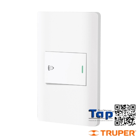 Placa Armada Blanca 1 Interruptor de Timbre 1.5 Md, Lisboa