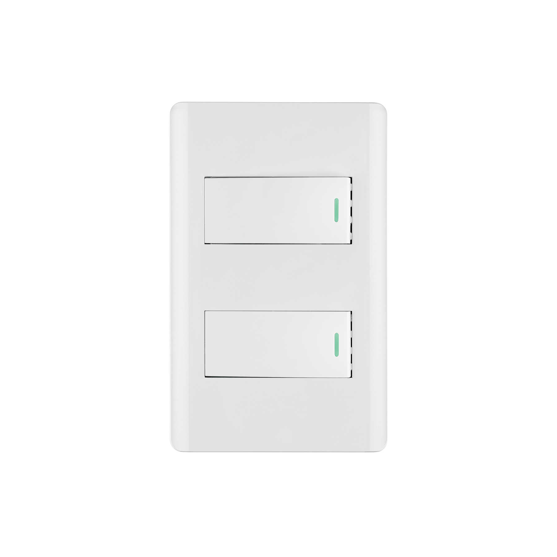 Placa Armada Blanca 2 Interruptores y Contacto 1 Md, Lisboa