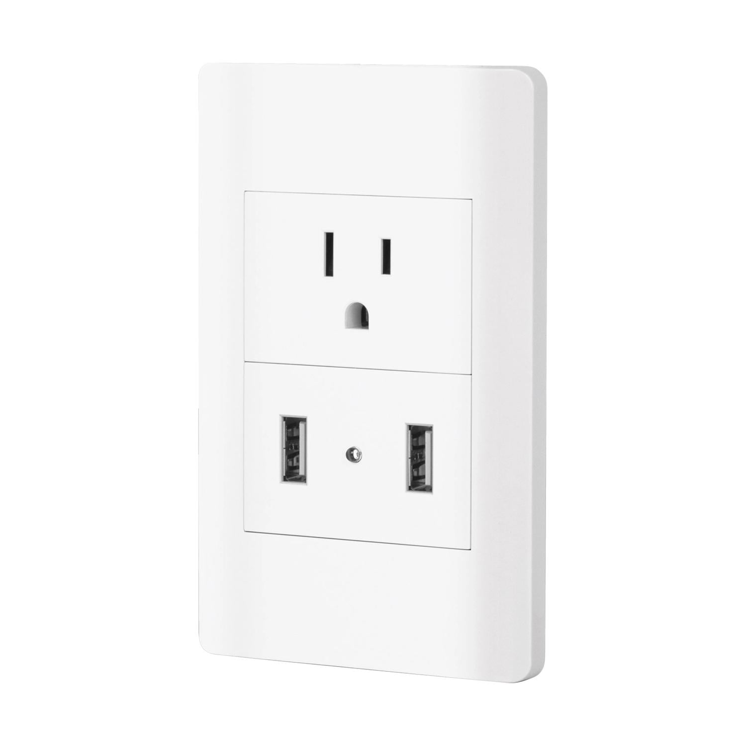 Placa Armada Blanca Contacto y 2 Puertos Usb 1.5 Md, Lisboa