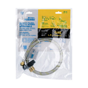 Manguera Pigtail, Acero Inox, 7/16" X 7/8", 55 Cm, Foset