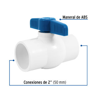 Válvula de Esfera de PVC 1/2"para Cementar, Foset