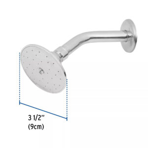 Regadera Redonda 3-1/2", Metlica, Brazo y Chapetn, Cromo