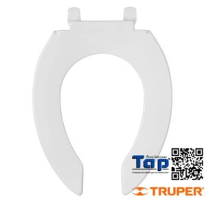 Asiento Alargado Sin Tapa para Taza Fluxmetro, Blanco,foset