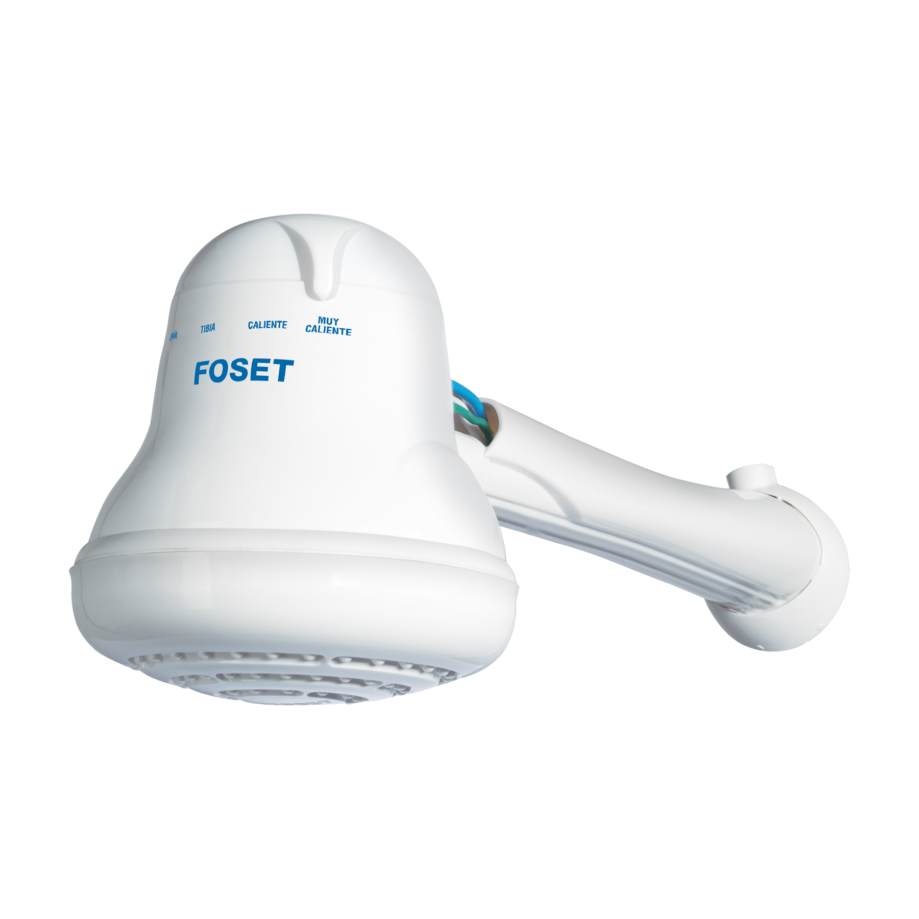 Regadera Electrica, 4 Temperaturas, 14.5cm, Blanca, Foset